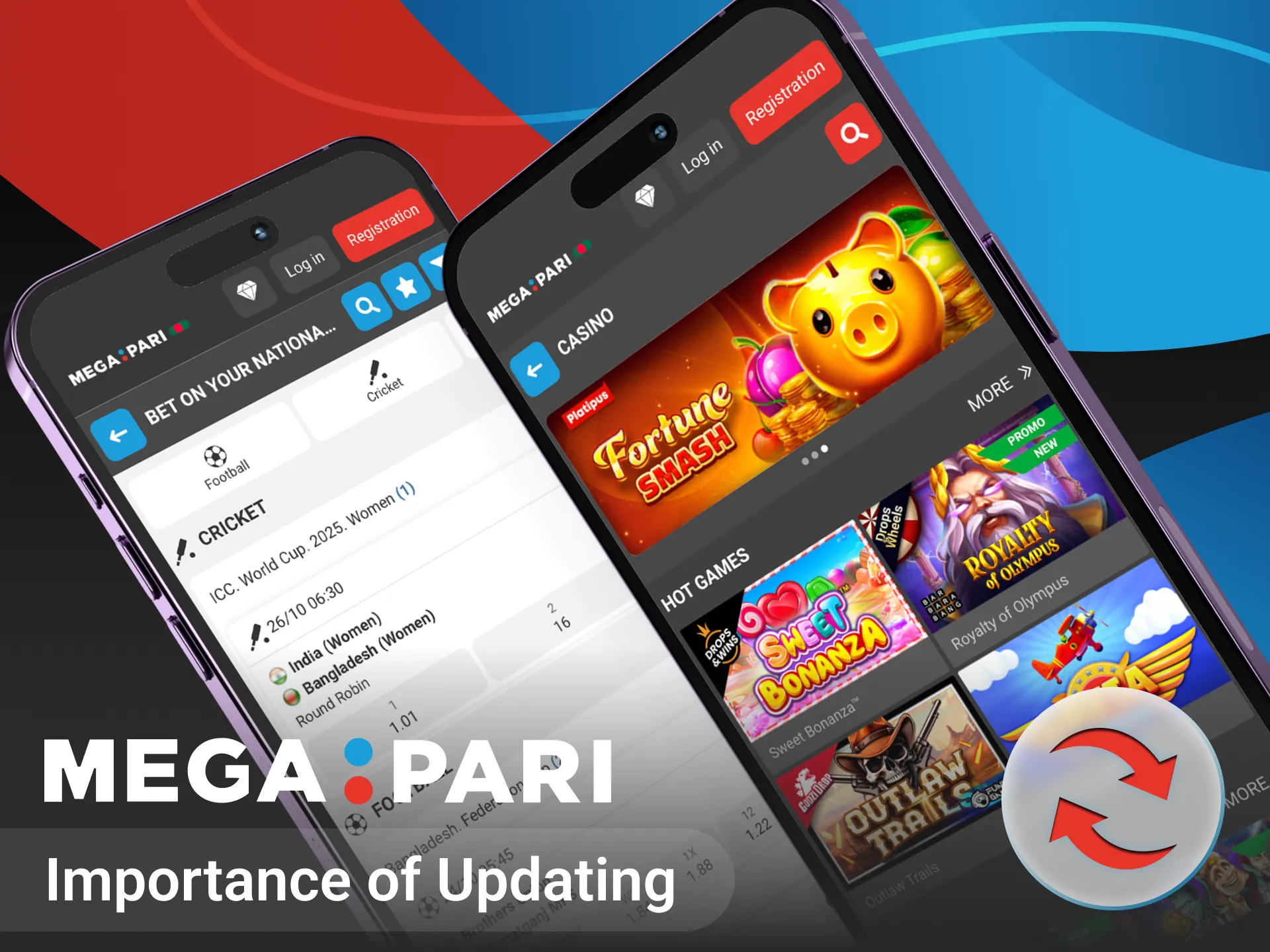 Why do I need to update the Megapari online casino app on my phone every time.