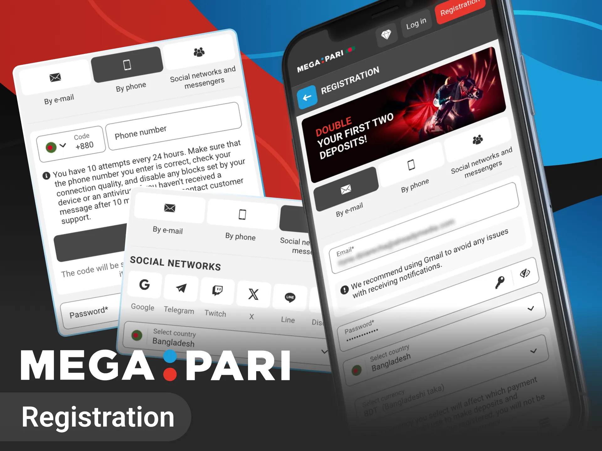 Can I create a new account in the Megapari online casino app.