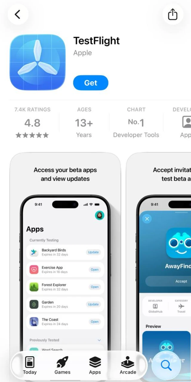 Before installing the Megapari online casino app, you need to download TestFlight.