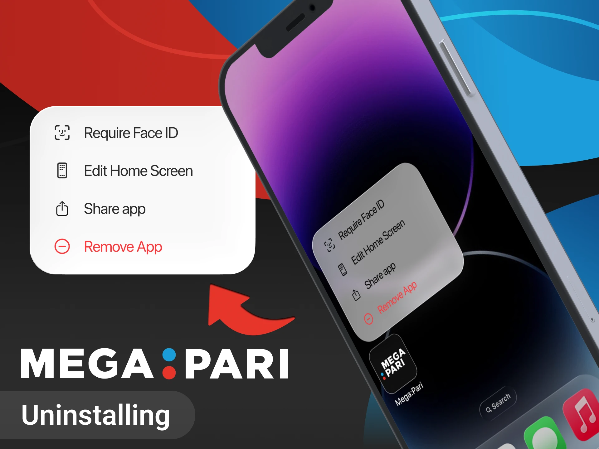 How can I uninstall the Megapari online casino app.
