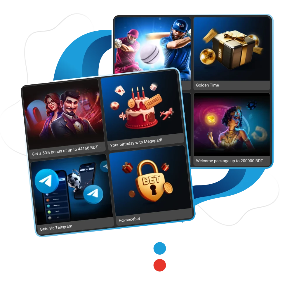 Find out what bonuses are available to you at Megapari online casino.
