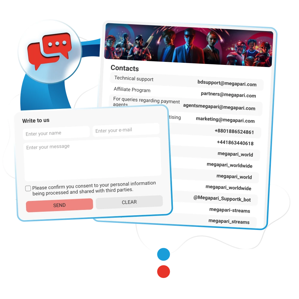 Find out how to contact Megapari online casino customer support.