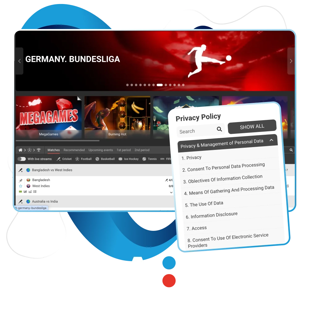 Find out what personal data Megapari online casino collects about you.