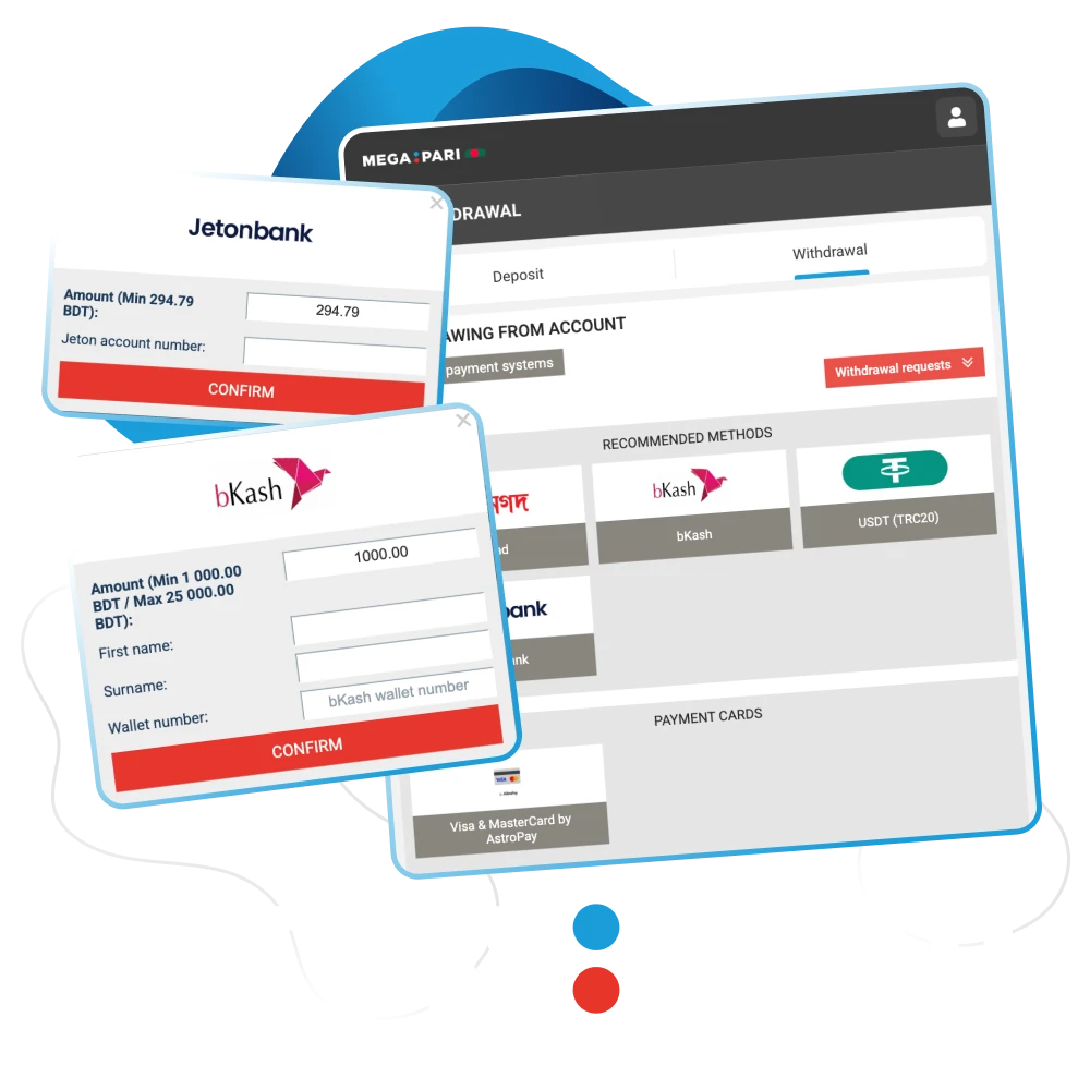 Withdraw your winnings quickly at Megapari online casino.