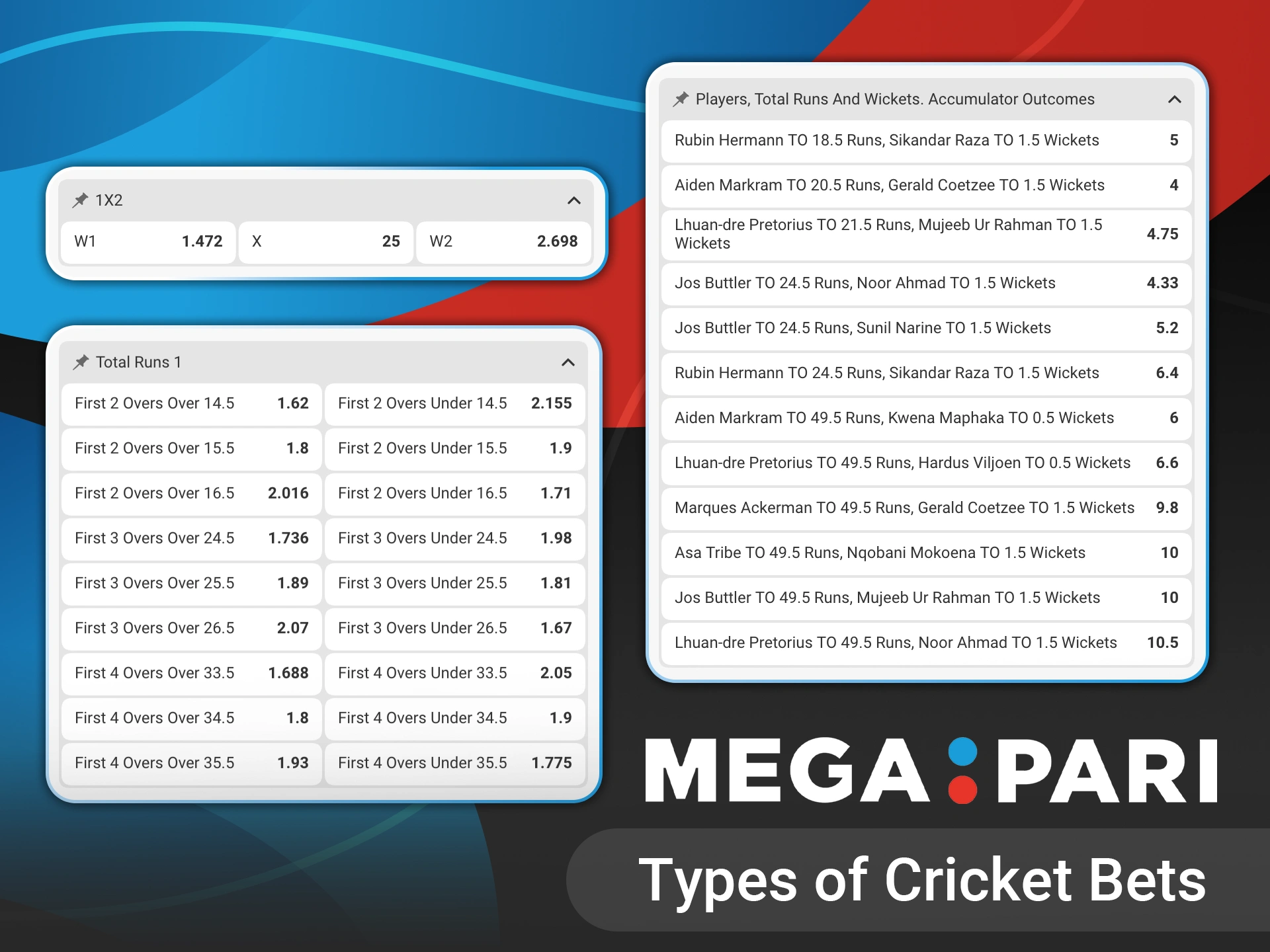 Explore match and player markets at Megapari Bangladesh today.